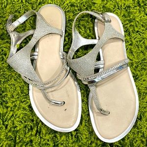 Aldo silver slipper Sandle 6.5